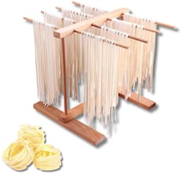 Houten pastadroogrek - efficiënt drogen - 1 stuk - natuurlijk hout - 15,4 x 8,7 x 11,8 inch — thumbnail 1