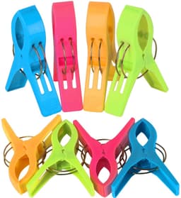 Dailygoods- Strandlaken Knijpers 8 Stuks - Kunststof Klemmen - Zonnebed Klemmen - Tafelkleed Klemmen - Kamperen - Sterk en Duurzaam — thumbnail 2