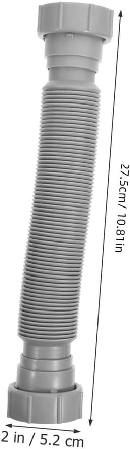 Dailygoods- Afvoerslang Flexibel - 2 Stuks - 1 1/4 tot 1 1/2 Inch - Uitbreidbaar - Voor Wastafel/Douche - Kunststof - Hoge Precisie - Afvoerbuis — thumbnail 2