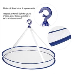 Opvouwbare hangende wasdroger van mesh enkel-laags - 1-traps droogrek voor hangende was - opgevouwen wasmand droognet — thumbnail 4