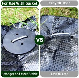 Dailygoods- Bufferschijf 200 stuks - Kunststof onderlegschijven - Grondankers - Zwarte bufferschijven - Voor gazon/tenten - Afmeting 5,7 cm — thumbnail 4