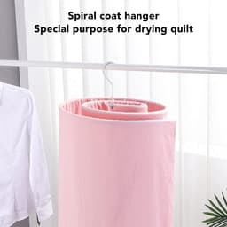 Dailygoods- Droogrek Spiraalvormig - Ruimtebesparend - Kledingdrooghouder - Sterk Draagvermogen - Totale Lengte 2,1 m - Geschikt voor Dekbedden - Drooghanger — thumbnail 3