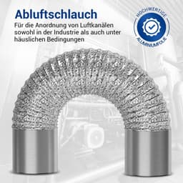Flexibele Aluminium Buis - Afvoerslang Droger - Ventilatie Reparatie - Corrosiebestendige Stalen Spiraal - 2 Meter - Aluminium — thumbnail 4