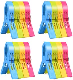 Dailygoods - Grote Wasknijpers - Handdoekklemmen - Windvast en lichtgewicht - 16 Stuks - Ideaal voor Strandhanddoeken - Antislip Ontwerp voor Eenvoudi... — thumbnail 1