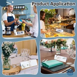 Dailygoods- Naamkaart 20 Stuks - Herbruikbare Tafelkaarten - Droog Uitwisbaar - Naamkaartjes Bruiloft - Naamkaartjes Conferentie - Ideaal voor Kantoor - Tafelkaart — thumbnail 4
