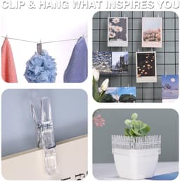Dailygoods- Foto Clips 100 Stuks - Kleine Wasknijpers - Kunststof - Decoratie - DIY Projecten - Diverse Kleuren - Stevige Klemkracht — thumbnail 2