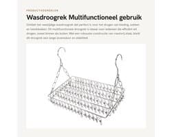 Dailygoods- Wasdroogrek Roestvrij Staal - Multifunctioneel Droogrek - Inklapbaar - Verstelbaar - Kledingrek - Lange Levensduur