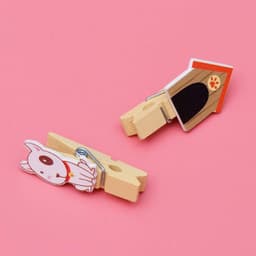 Dailygoods- Wasknijpers Houten 10 Stuks - Mini Wasknijpers - Decoratieklemmen - Fotoclips - Houten Decoratie - Duurzaam Materiaal - Fotoklemmen — thumbnail 4