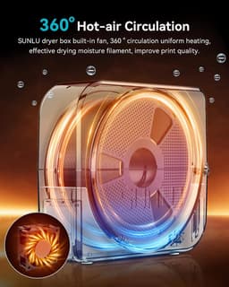 Filament Droger - Vochtvrije Droogbox - 3D Printen Verbeteren - Geïntegreerde Ventilator - 105 x 28 x 251 cm - Zwart — thumbnail 3