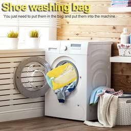 NTHProducts - Schoenwaszak - Herbruikbare waszak voor schoenen - Beschermt tijdens het wassen - Geel - Wasmachinebestendig - Geschikt voor alle soorten... — thumbnail 2