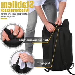 Grote Waterdichte Waszak XXL 115L met 2 Verstelbare Schouderbanden voor Vuil Wasgoed en Opberging — thumbnail 2