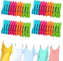 48 Stuks Kledingknijpers met Mand, 7.3 cm Kledingknijpers voor Waslijnen en Hangers, Duurzaam en Handig — thumbnail 1