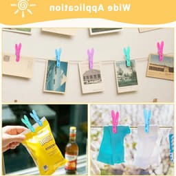 48 Stuks Kleurige Wasknijpers met Mand, Winddichte Plastic Kledingknijpers voor Wasgoed, Sokken en Kledinglijnen — thumbnail 5