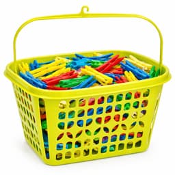 Plasticforte Knijpermandje - 2x - lime groen - 20 x 25 cm - kunststof - wasknijpertasje/knijperzak — thumbnail 2