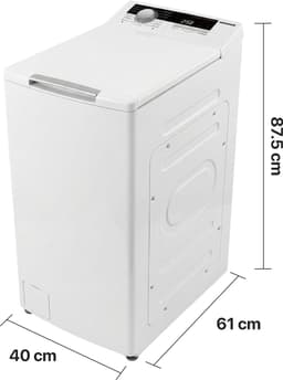 Heinner HWM-TL8013IVA++ Bovenlader Wasmachine 8 kg – 1300 tpm – Inverter Motor – Energieklasse A – 15 Programma’s met 15-minuten Snelprogramma – Trommelreiniging – Wit – 5 Jaar Garantie — thumbnail 5