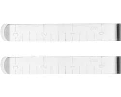 Naaiklemmen Met Liniaal - Zoom Clips - Precisie Naaiwerk - Roestvrij Staal - 4.2cm Lengte - Zilver