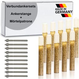 Zware Last Ankers - Composietanker Set - Beton Verankering - Styreenvrij Composiet - M10 x 130 mm - Galvanisch Staal — thumbnail 1