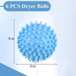 6 stuks - Wasballen - Vlekverwijderende en anti-klit wonderballen - Anti-knoop filterballen voor de was - Wasballen speciaal voor de wasmachine - Gebruikt om kleding te verzachten, kreukels te verminderen en statische elektriciteit tegen te gaan — thumbnail 3