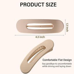 6 stuks platte klauwclips, grote platte haarclips voor vrouwen en meisjes, sterke grip, antislip haarklauwen voor dik dun haar (mat 5) — thumbnail 4
