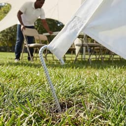 40cm Zilveren Grondankers - 20 Stuks Sterke Metalen Haringen voor Camping, Tuin en Speeltuinen — thumbnail 5