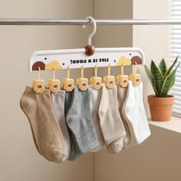 Verstelbare Sokhouder voor Wasgoed - Windbestendige Droogrek voor Sokken, Ondergoed en Handschoenen met Antislip Ontwerp — thumbnail 4