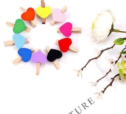 Houten wasknijpers 100 stuks natuur met jute touw voor fotokaarten decoratie — thumbnail 5