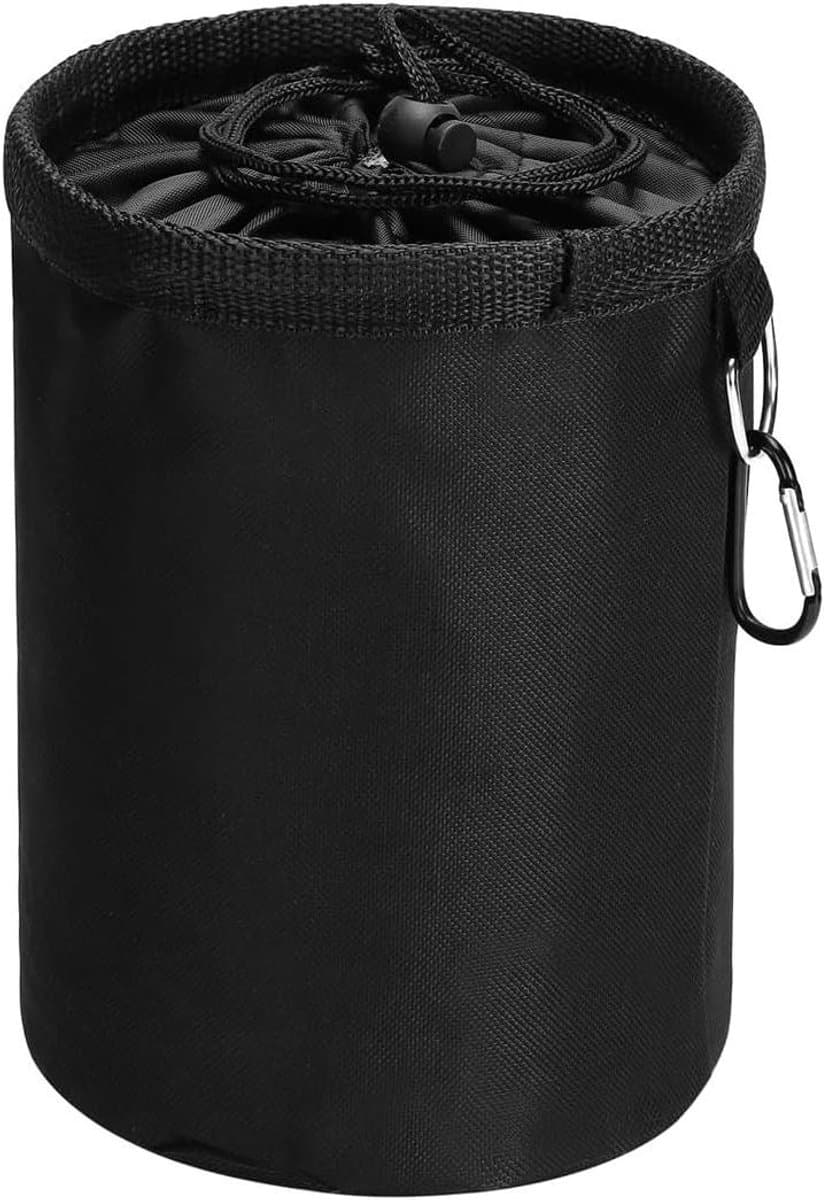 Opbergtas - Kleine tas - Wasknijpers bewaren - Met haak - 20 x 28 cm - Zwart — afbeelding 1