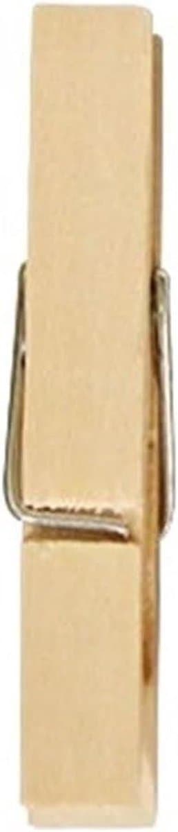 Houten Clips - Decoratie Pinnen - Knutselen en Organiseren - Eenvoudig te gebruiken - 200 stuks - Houtkleur — afbeelding 1