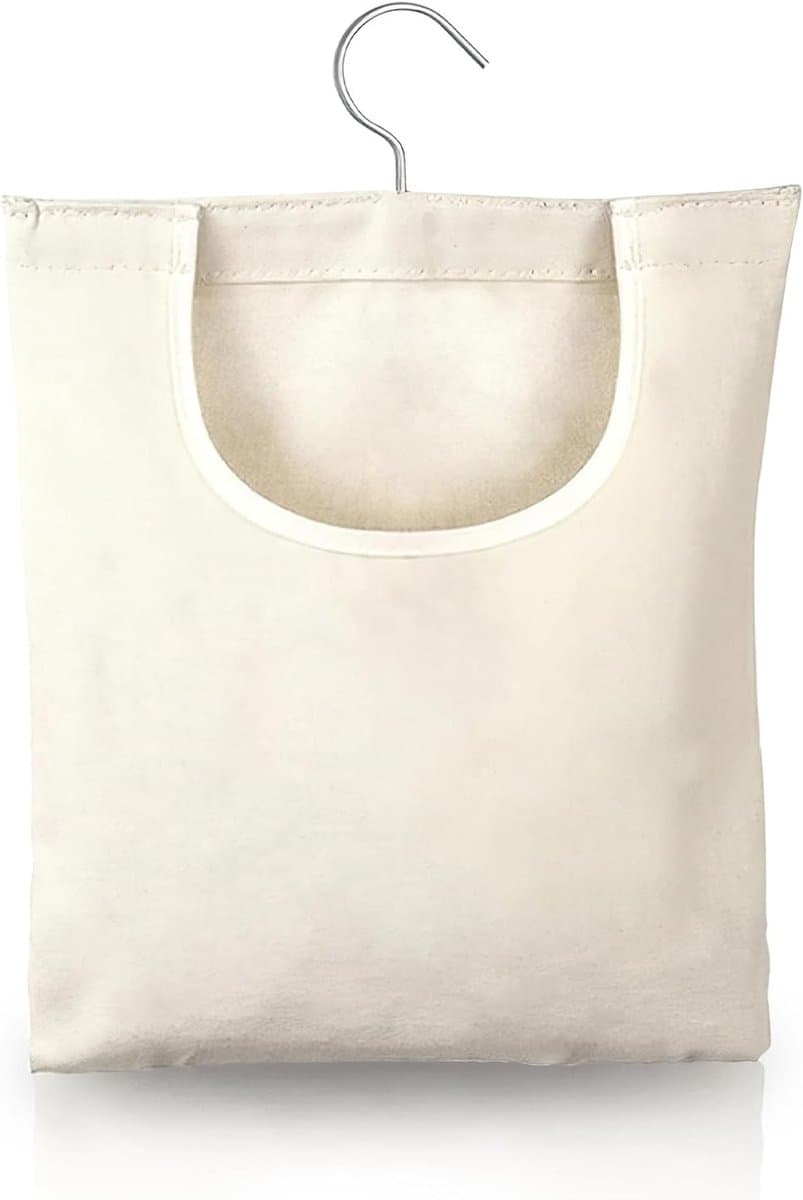 Waszak van Katoen en Linnen, 32 x 28 cm, met Hanghaak, Ideaal voor Kleding en Sokken, Praktische Opbergtas — afbeelding 1