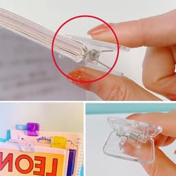 Multifunctionele kunststof veerklemmen - veerklem set - vierkante clips - 24 stuks - diverse kleuren - modern design - handig in gebruik - geschikt voor diverse toepassingen - kleurrijk assortiment. — thumbnail 5
