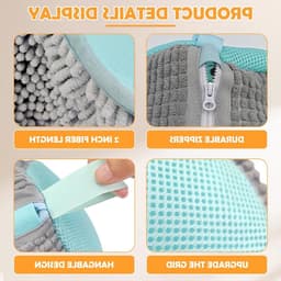 Set van 2 waszakken voor schoenen, herbruikbare waszakken voor de wasmachine, 360° reiniging, ideaal voor sportschoenen en stofvrije opslag — thumbnail 4