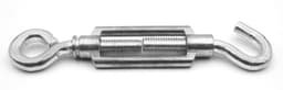 aladdien - Design61 Set van 2 spansloten - Spanhaken voor waslijn - Zilver - Draadspanners voor draadhekken - Voor buitengebruik - M6 x 60 mm — thumbnail 4