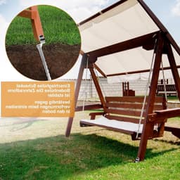 Set van 4 impact sleeves voor L-vormige palen van 50 cm, gegalvaniseerd staal, ideale grondankers voor houten palen en stevige bevestiging — thumbnail 5