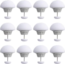 12 paddenstoelvormige dekbedovertrekclips, antislip, voor het stevig vastzetten van het dekbedovertrek, met één klik te ontgrendelen, geschikt voor dekens, lakens, gordijnen, sokken en matrashoezen (wit). — thumbnail 1