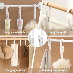 Grote Was Knijpers - Hanger Clips - Opbergen en Ophangen - Haak en Klem Functie - 10 Stuks - Zwart Wit — thumbnail 3