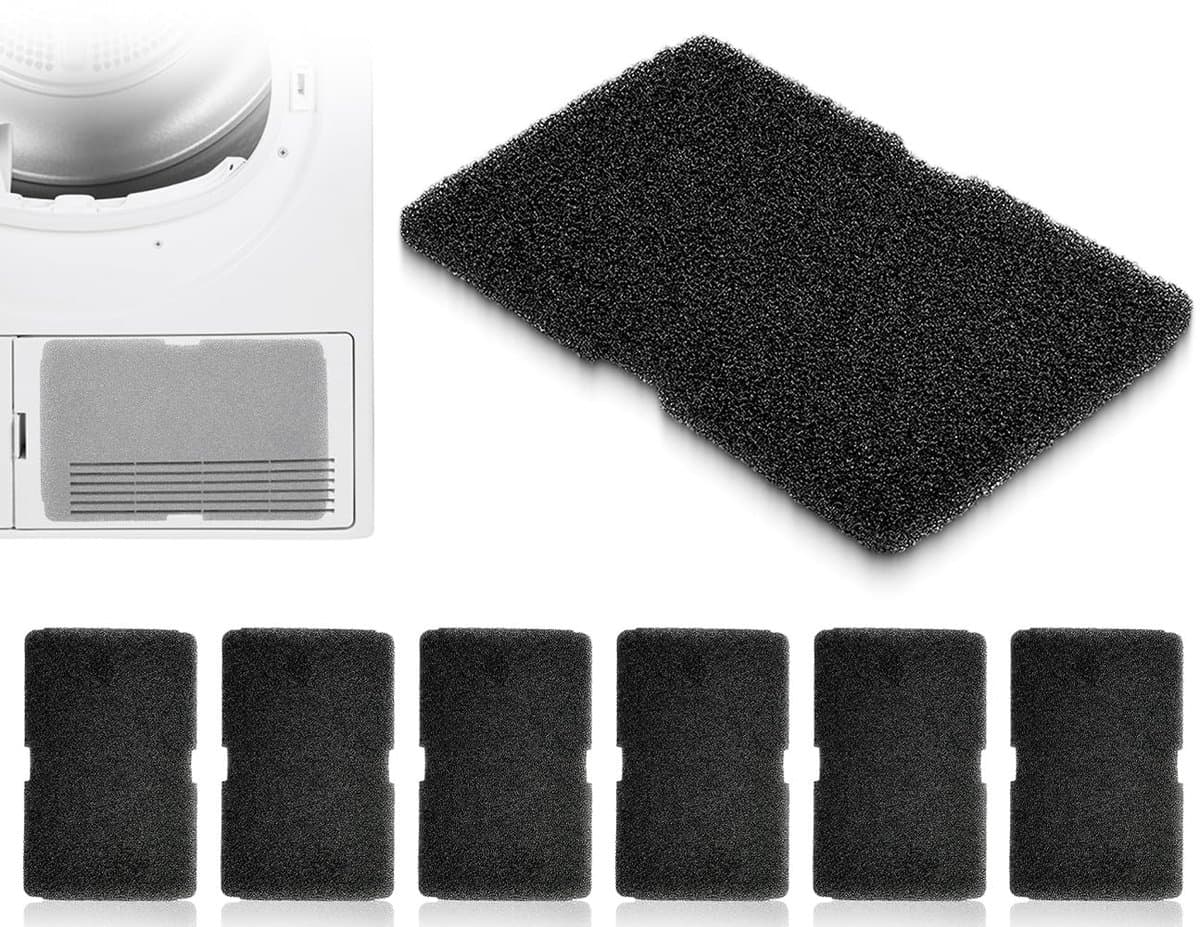 aladdien - Filterdroger - Sponsfilter - Reserveonderdelen voor droger - 6 Stuks - Filterspons voor Beko en Grundig - 240 x 155 x 10 mm — afbeelding 1