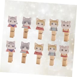 Houten Clips - Fotoclips Wasknijpers - Decoratie Ophangen - Natuurlijk Hout - 3.5 cm - Niet gespecificeerd — thumbnail 3