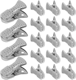 Metalen Wasknijpers - Veerklemmen Kledingclips - Kleding Drogen - Antislip Rubberen Hoes - 35 stuks - Zilver — thumbnail 1