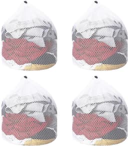 Waszak - Toilettas - Waszakken Voor Wasgoed - Waszak met trekkoord - Zak met trekkoord en grof gaas - Speciaal voor wasmachines - Netzak met trekkoord - Vormvast - 30*40cm — thumbnail 1