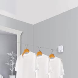 Verstelbare Kledinglijn - Waslijn Buiten - Kleding Drogen - Intrekbaar Ontwerp - 4.2 Meter - Wit — thumbnail 3