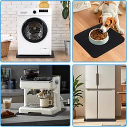Anti-vibratie mat voor wasmachine en droger, rubberen vloerbescherming, 60 x 60 cm, trillingsdemper, onder-koelkast mat, geluidsisolatie — thumbnail 5