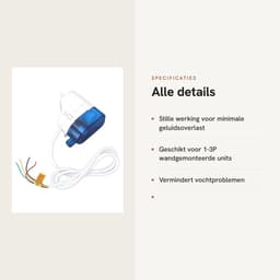 Dailygoods- Afvoerpomp Automatisch - Stille Werking - Lichtgewicht - Voor Wandgemonteerde Units - 0,07 Liter Watertank - Schokabsorberend - Condenspomp — thumbnail 2