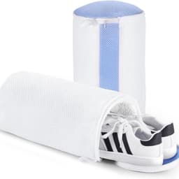 GELLDG 2 Stuks Waszakken - Schuhwaschbeutel - 21x41cm - 3D Netstructuur voor Intensieve Reiniging - Geschikt voor Meeste Schoenmodellen tot EU46 - Polyester - Met Verborgen Rits — thumbnail 1