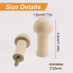 Dailygoods- Houten Shaker Peg - 10 Stuks - Duurzaam - Herbruikbaar - Voor Kleding/Hoezen - Ideaal voor Thuis/Office - Wandhaak — thumbnail 5
