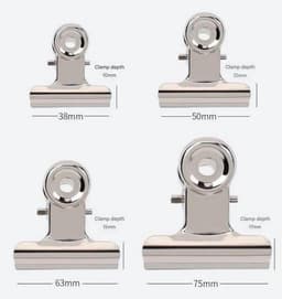 10 stuks Vershoudclips - voor afsluiten voedselzakken - 50MM Zilveren Metalen Clip Mappen - Kantoor Clips - Ronde Clips van Roestvrij Staal - Mappen - Vaste Paperclips - Voor Etiketten, Afbeeldingen, Documenten en Foto's — thumbnail 5