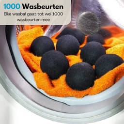 Boncy® Drogerballen - 9 Stuks XL Droogballen voor Wasdrogers - 100% Nieuw Zeelandse Schapenwol Wasdrogerballen - Energiebesparend & Duurzaam Cadeau - Wasballen voor Wasdroger Droogtrommel - Dryer Balls Wol Droger Ballen - Wasbol Wasbollen - Zwart — thumbnail 4