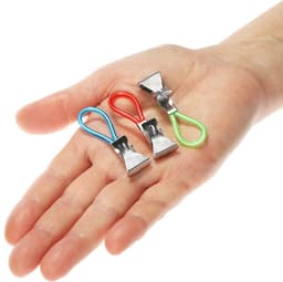 50 handdoekhouderclips voor badkamer en keuken - kleurrijke kunststof en metaal clips voor handdoeken en pannenlappen — thumbnail 4