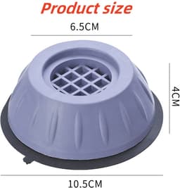 Wasmachine voetpad, 4-delige universele wasmachine rubberen voetpad met zuignap, antislip en geluiddempende wasmachine voetpad, geschikt voor drogers, wasmachines, vaatwassers — thumbnail 5