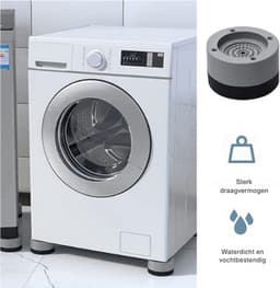 Trillingsdemper – 4 Stuks Antislip Trillingsdempers – Voor Wasmachine – Droger – Geluidsisolatie – Anti-Trillingsmat – Grijs — thumbnail 2