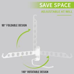 Opvouwbare kledinghaak voor wand, ruimtebesparend en multifunctioneel - ideaal voor balkon, badkamer en wasruimte — thumbnail 4